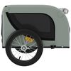vidaXL Pet Bike Trailer Gray and Black Oxford Fabric, Iron, PVC