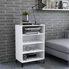 vidaXL Sideboard White Engineered wood, metal Medium Sideboard