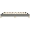 vidaXL Bed Frame Dark Gray Polyester, Plywood, Engineered Wood King