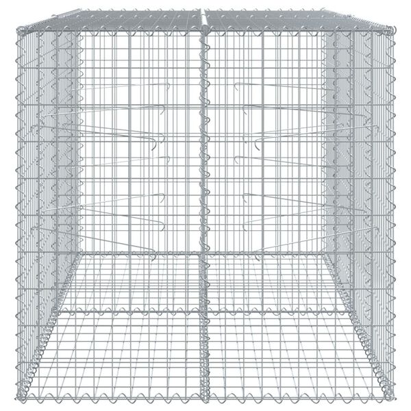 vidaXL Gabion Basket Silver Galvanized iron 78.7x39.4x39.4 in