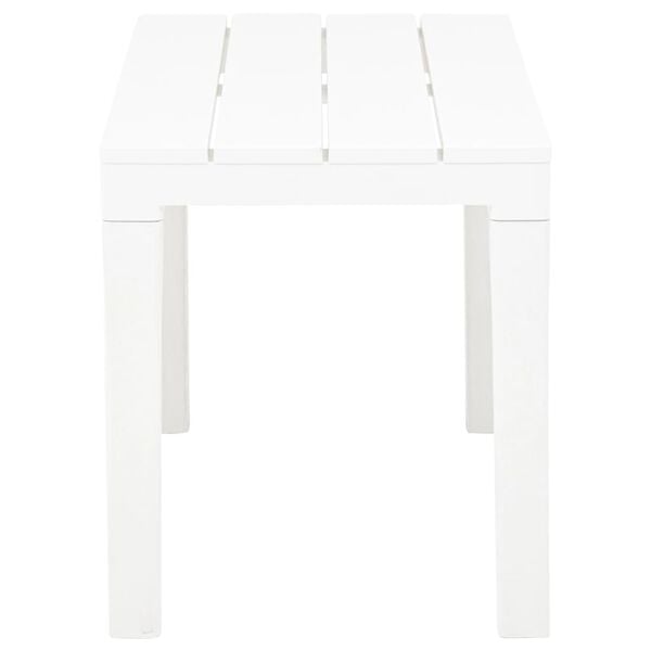 vidaXL Garden Bench Set of 2 White Plastic Medium Lightweight