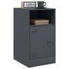 vidaXL Bedside Cabinet Set of 2 Anthracite Cold-rolled steel Medium