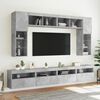 vidaXL TV Wall Cabinet Concrete Gray Engineered Wood Medium