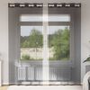 vidaXL Voile Curtains with Grommets 2 pcs Black 55.1x88.6"