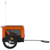 vidaXL Pet Bike Trailer Orange and Black Oxford fabric and iron Durable
