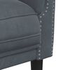 vidaXL Sofa Chair Dark Grey Velvet, Plywood, Solid Wood Single Modern