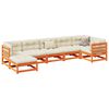 vidaXL Garden Sofa Set Wax Brown Solid pine wood Large Foldable