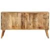 vidaXL Sideboard Bleached White with Natural Mango Wood Grain