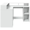 vidaXL Desk White Engineered wood Large Desk Modern Office Desk
