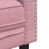 vidaXL Chesterfield Sofa Pink Velvet, plywood, solid wood, foam 3-Seater
