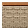 vidaXL Parasol Base Cover Beige and brown PE Rattan and Acacia Wood