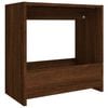 vidaXL Side Table Brown Oak Engineered Wood 19.7x10.2x19.7 in Side Table