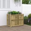 vidaXL Garden Planter Natural Pine Treated solid pine wood Large Durable