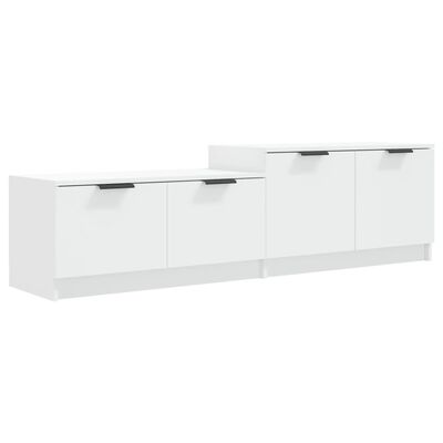 vidaXL TV Stand White 62.4"x14.2"x17.7" Engineered Wood