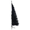 vidaXL Artificial Pre-lit Christmas Tree Black 94.49 in PVC