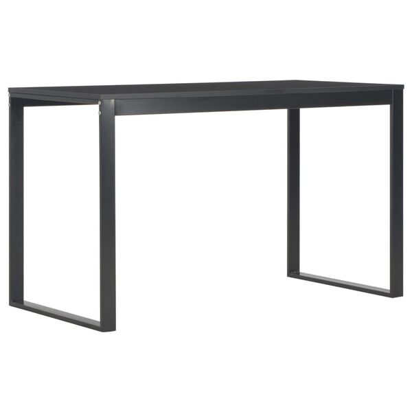 vidaXL Computer Desk Black Engineered wood and powder-coated metal
