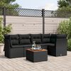 vidaXL Garden Sofa Set Black PE rattan Large Modular Outdoor Sofa Set