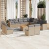 vidaXL Garden Sofa Set Beige, Light grey