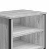 vidaXL Bedside Cabinet Gray Sonoma Engineered Wood, Metal Small