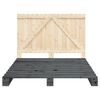 vidaXL Bed Frame Grey Solid pinewood Full Durable Bed Frame