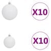 vidaXL Artificial Hinged Christmas Tree 300 LEDs & Ball Set 82.7"