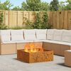 vidaXL Fire Pit Brown 31.5" x 31.5" x 11.8" Weathering steel