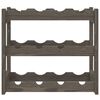 vidaXL Wine Rack for 12 Bottles Grey Solid Wood Pine