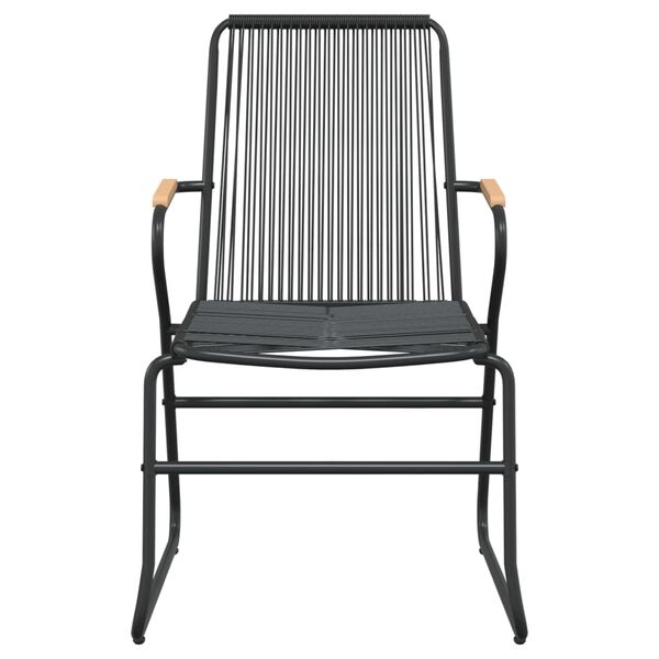 vidaXL Garden Chair Set of 2 Black