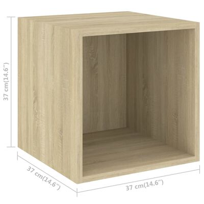 vidaXL 2 Piece TV Cabinet Set Sonoma Oak Chipboard
