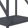 vidaXL Firewood Rack Anthracite 13.4x9.8x39.4" Cold-rolled steel