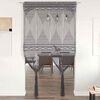 vidaXL Macrame Curtain Anthracite 55.1x94.5" Cotton