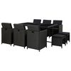 vidaXL Outdoor Dining Set Black