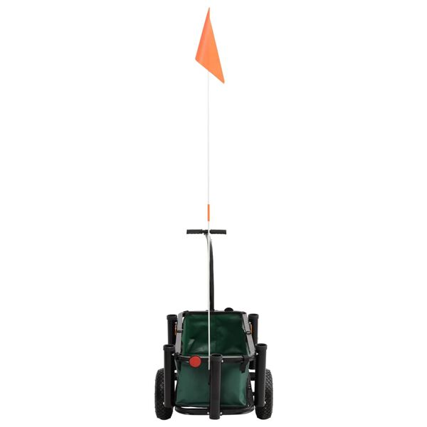 vidaXL Fishing Trolley with Bag Black Steel
