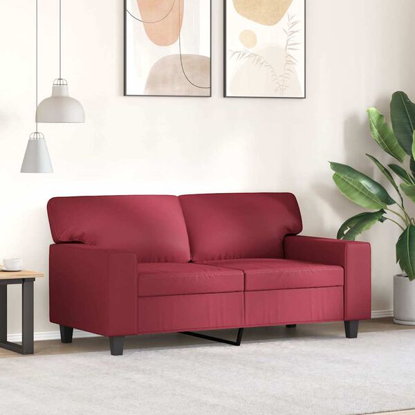 vidaXL 2-seater Sofa Wine Red