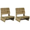 vidaXL Garden Chair Set of 2 Pine Treated Pine Wood 23.6x25.2x27.8 in