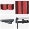 vidaXL Retractable Awning Orange and Brown 157.48" x 118.11" fabric