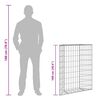 vidaXL Gabion Raised Bed Silver Galvanized steel 31.5x7.9x39.4 in