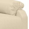 vidaXL Recliner Chair Cream 100% polyester, metal, plywood Single