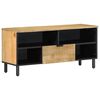 vidaXL TV Cabinet Brown Solid Mango Wood Medium TV Cabinet Rectangular