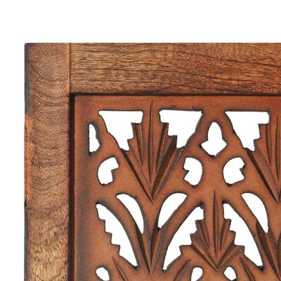 vidaXL Hand Carved 3-Panel Room Divider Brown 47.2"x65" Solid Mango Wood