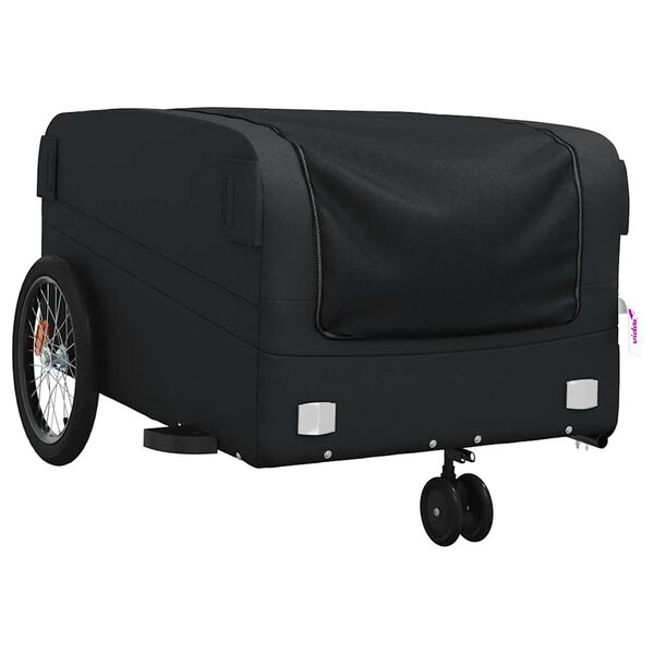 vidaXL Bike Trailer Black 99.2 lb Iron