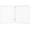 vidaXL Dog Gate Set of 2 White Poplar Wood 63.0 in total length