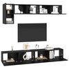 vidaXL TV Cabinet Set Wall-mounted 5 pcs Black Oak Engineered Wood