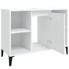 vidaXL Sink Cabinet White Engineered wood, Metal Medium