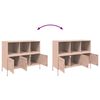 vidaXL Sideboard Pink Cold-rolled steel 39.4-59.1 in Adjustable Feet