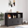 vidaXL Sideboard Black Cold-rolled steel Medium Cabinet Rectangular