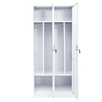 vidaXL Wardrobe White 31.5"x19.7"x70.9" Steel