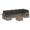 vidaXL Garden Sofa Set Grey PE Rattan Large Modular Garden Sofa Set