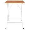 vidaXL Folding Bistro Table Brown and Black Solid Acacia wood Medium-sized