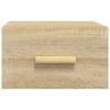 vidaXL Wall-mounted Bedside Cabinet Set of 2 Sonoma Oak Engineered wood